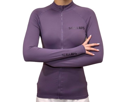 Рашгард женский SCALLOPS PROSKIN ZIP W`S сливовый